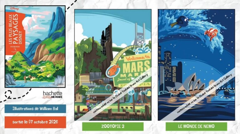 Иллюстрации из раскраски «Les Plus Beaux Paysages Disney» — кадр 3