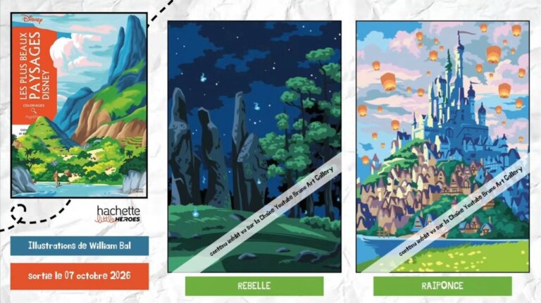 Иллюстрации из раскраски «Les Plus Beaux Paysages Disney» — кадр 4