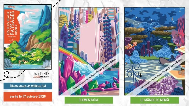 Иллюстрации из раскраски «Les Plus Beaux Paysages Disney» — кадр 8