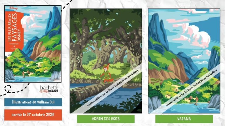 Иллюстрации из раскраски «Les Plus Beaux Paysages Disney» — кадр 14