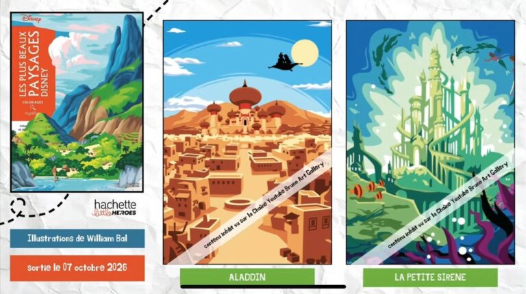 Иллюстрации из раскраски «Les Plus Beaux Paysages Disney» — кадр 24