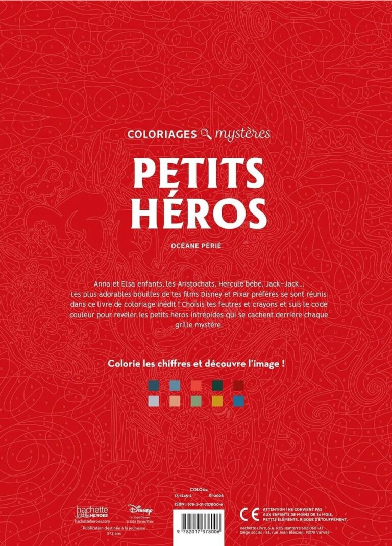 Задняя обложка «Petits Héros» с описанием