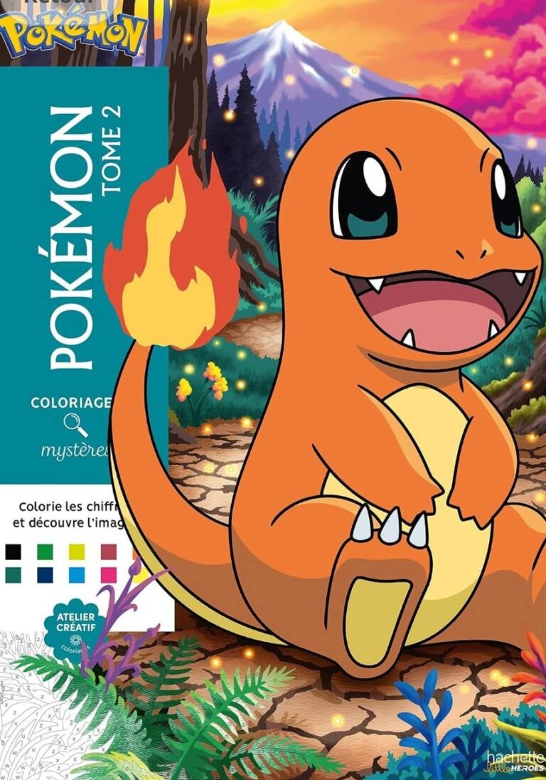 Обложка раскраски «Pokémon. Том 2» — Салямеш (Чармандер)